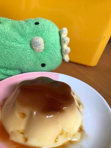 プッチンプリン僕たべた！！くずれちゃったけどおいちかったで！！