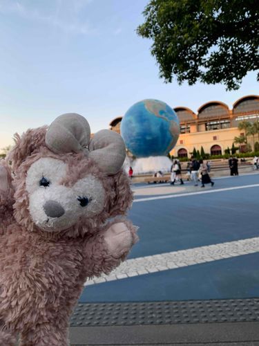 今日はディズニーシーに行ってきたよ！ショーウィンドウにわたしとお友だちが可愛く飾ってあって嬉しかったなぁ♡