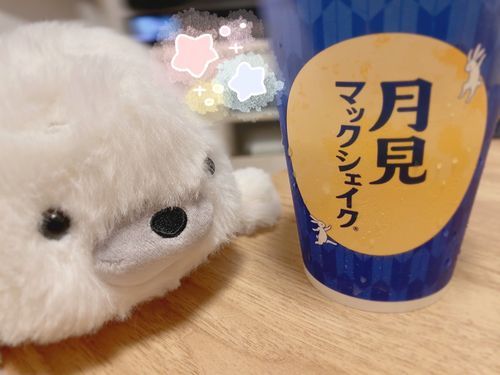 初めてのごましろう!!🦭‎✮⋆˙
月見マックシェイクおいしかった💚🍇