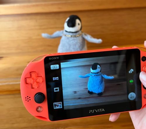 PSVita‪‪❤︎‬
さっそくあるじと写真撮影会！
この平成感がたまらない〜っ🥹