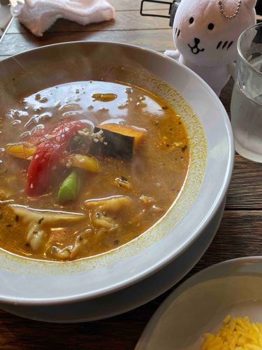 この前食べたスープカレーだよ🍛
とってもおいしくてお野菜がするする食べられたよ🥬😋