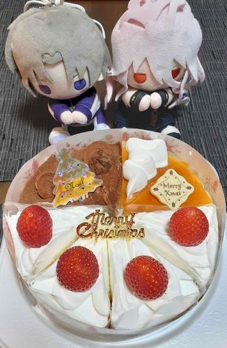 今日はくりすますいぶ、というらしいな。皆は良い一日を過ごせたか？もちろん、今日もおれは近侍としての役目を務めたぞ！これは、その時に食べたケーキ写真だ。おれの隣にいるのは、あるじの妹君のむらまさだ。あるじが、「イブは大切な人と一緒にいる日」だと仰っていた。ということは、あるじはおれのことを、大切に思ってくださっているということなのだろうか……！！！