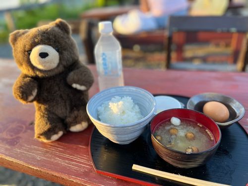 朝ご飯のTKGいただきます🙏🧸🗻