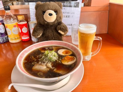 幸楽苑の３日間限定「郡山ブラック」❗️
食べなければと使命感に駆られる…❗️🍜🧸