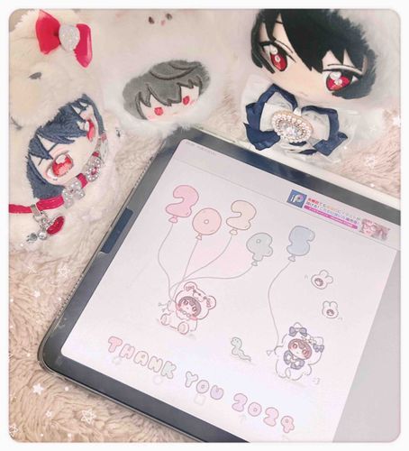 ぬしとはいしんまでおえかきしたよ〜
らいねんもよろしく⋯♪