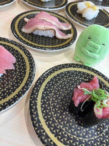 お寿司に囲まれるくちぱっち🍣
美味しかったね、どのネタが気に入ったかな