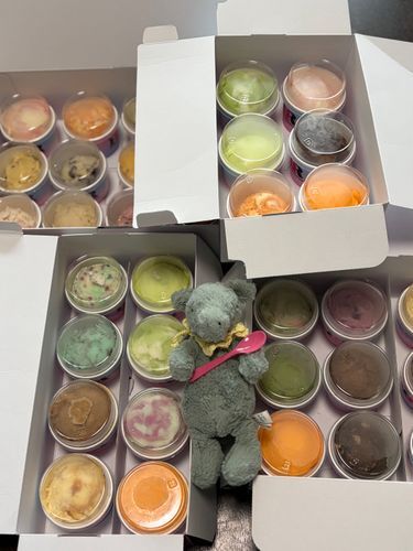 おねえちゃんが 31さいの おたんじょう日
だから サーティワンで 31しゅるい アイス🍨

アイスいっぱい うれしい✨