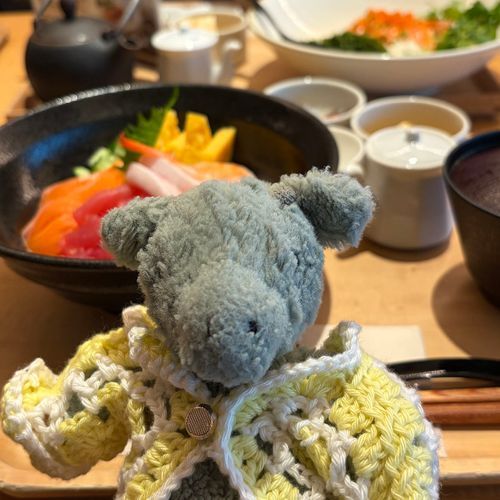 かいせんどんを たべたよ🐟
うーは ぶりがすき。