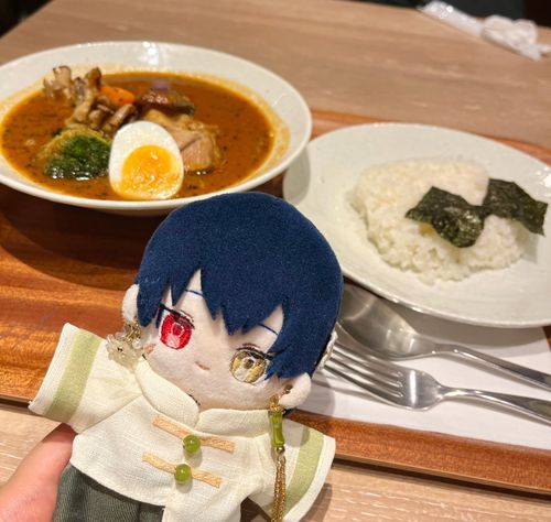 🌸らっきょって名前のスープカレー屋さんだよ　おいしかった〜
