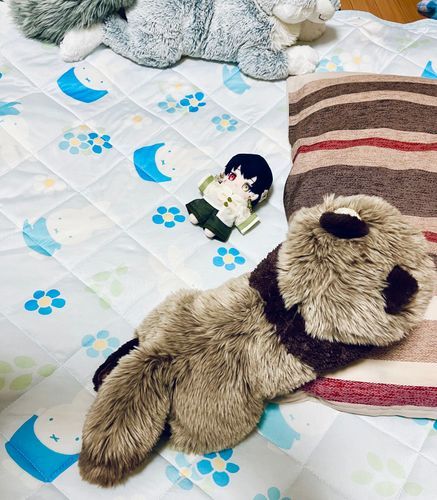 🌸冷感敷きパッドっていうんだって、これで夏も快適に眠れるね〜