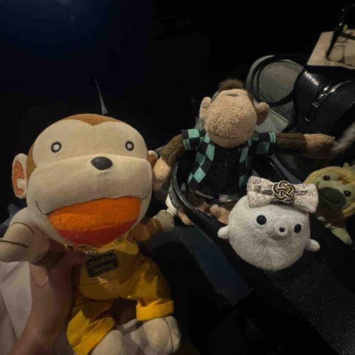 もんちゃん達は鬼滅の刃の映画を見てきたよ！うーたん炭治郎のコスプレして気合いMAXできててさすがだなって思ったよ笑
この服ちゃんと公式のやつなんだって😂
もんちゃんおうちの人のお膝の上で静かーに見てたよ✨️もんちゃん猗窩座の話が1番好きだから映画館で見れてよかった〜😭😭😭😭😭
見終わったあとはじょりーぱすた？ってところで冷製たらこパスタ食べたよー
やっぱ夏は冷たいものだよね🎐