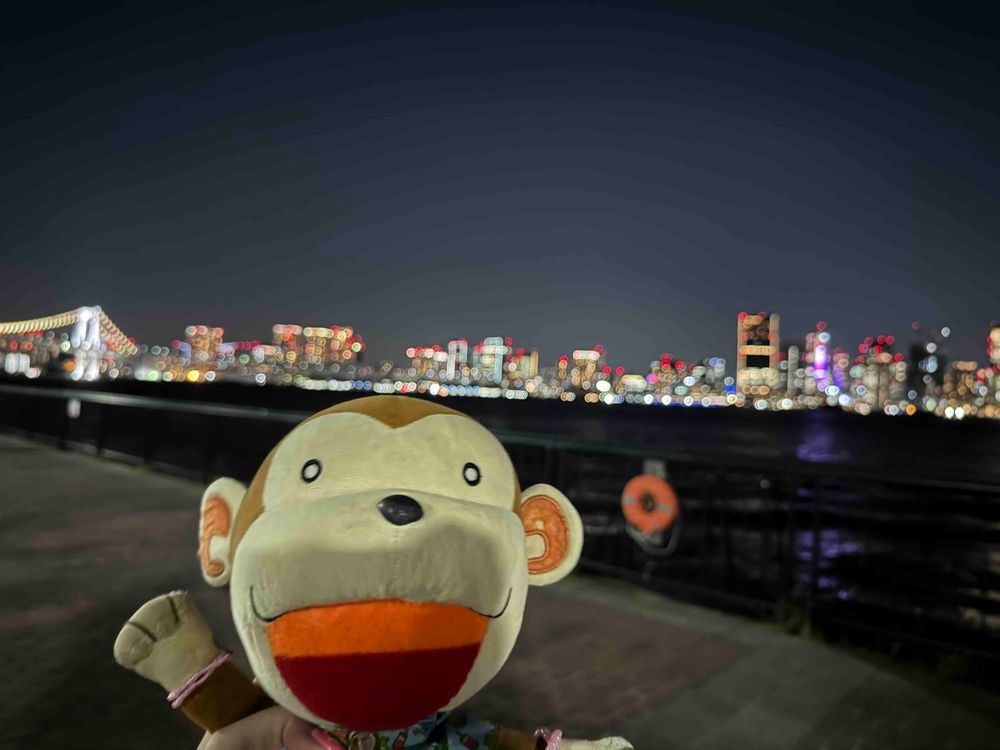 もんちゃんたち豊洲でBBQしてきたよ〜🍖
BBQする前のお昼ご飯にブュッフェで沢山食べちゃったせいで夜ご飯のBBQ全然食べれなかったの〜🤣🤣🤣
夜だからそんな暑くないかなーとか思ってたら大間違い！！！！目の前火だし、昼間の暑さが残ってたからサウナ状態で汗だくになりながらお肉焼いてたよ😂😂😂でもすごいオシャレなところで楽しかった！😆
BBQの後は近くに夜景が綺麗に見えるところがあってレインボーブリッジと東京タワーとスカイツリー見てきたよー🌃🌉
都会の夜景は綺麗ですな〜✨️