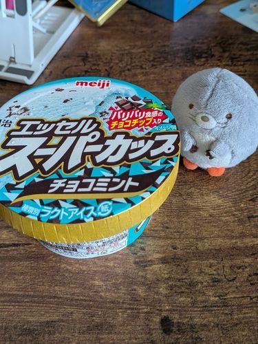 デスクきたないのはきにしないでね。チョコミントおいしかったね。