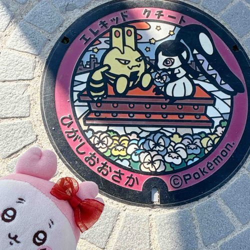 よく行ってた石切神社の近くから見える景色がエモかったパシ✨
おまけにミャクミャクくんのマンホールを添えるパシ。