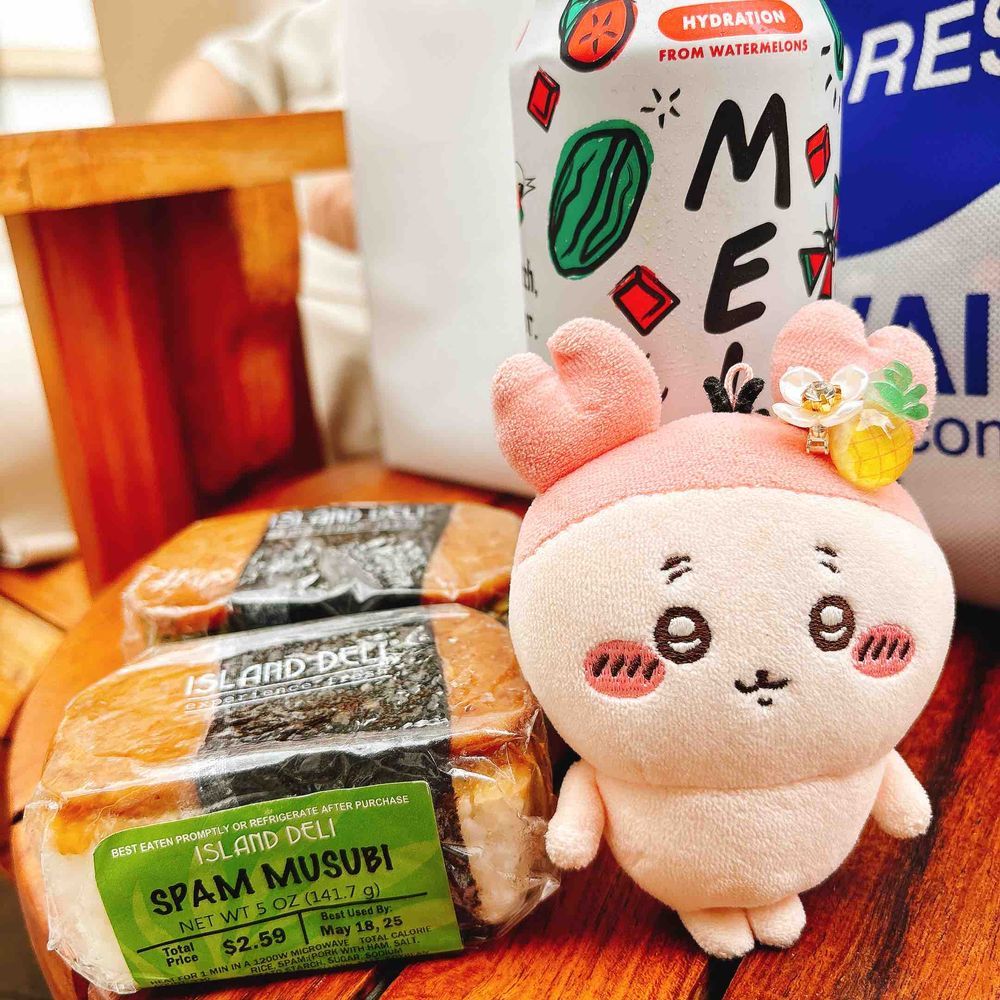 食べ物が大きかったパシ！スモールって言っても日本のミディアム強くらいあったパシ！メンダコちゃんはスイカジュースが大好きパシ🍉