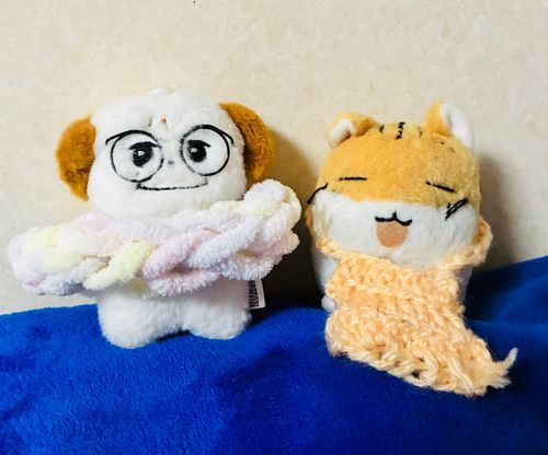 えぷろんと まふらー つくってもらったよ🧣✨️