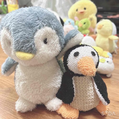 こちらは友達のぺんきーです🐧
後ろには鳥仲間たち🐥⸒
