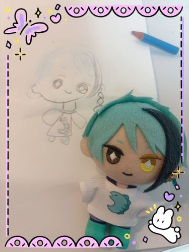 稚魚さんが僕を描いてくれました。よく特徴を捉えていますね。