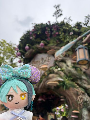 2026年4月TDS③
ファンタジースプリングスは今まで３回ほど訪れていますが、今回初めてアトラクションに乗れました。入口がキノコだらけでワクワクしますね♡