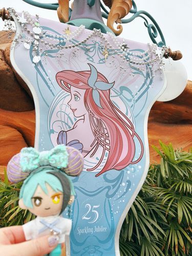 2026年4月TDS⑥
素敵なフォトスポットは混んでいたので、こちらの旗の前で撮りました。この旗を見ていると何故だかロイヤルソードアカデミーの彼を思い出しますね。