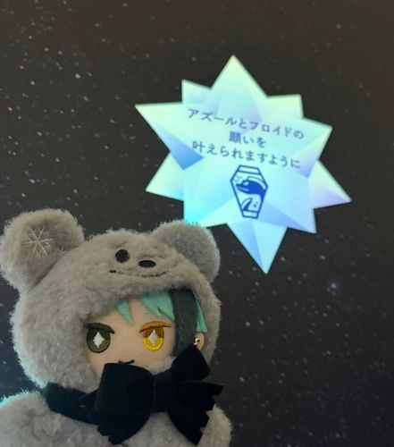ツイステ展③
この写真は、七夕の今日投稿するべきでは？ということで、連続投稿です。
謙虚な僕の願い事ですよ。