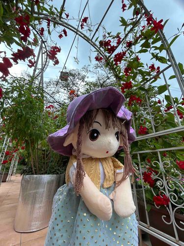 やはり子外ちゃんには花が良く似合う