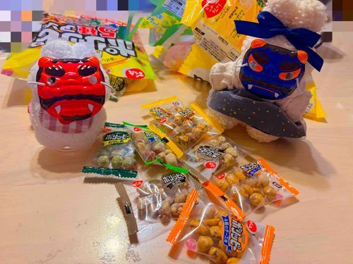 かいぬしのおうちでは せつぶんにまめのおかしをなげるの✨️むかしはらっかせい🥜もなげてたんだって！