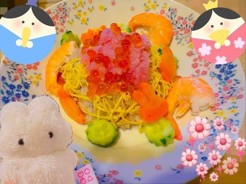 ひなまつり！にんじんのかたぬき うさぎさんなの🥕🐰