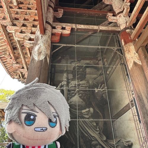 こっちは金剛力士像
おっかない顔してるけど悪いやつからお寺を守ってるいい神様です🫶