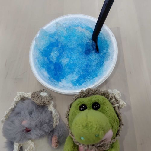わに、はむ、かき氷だよ