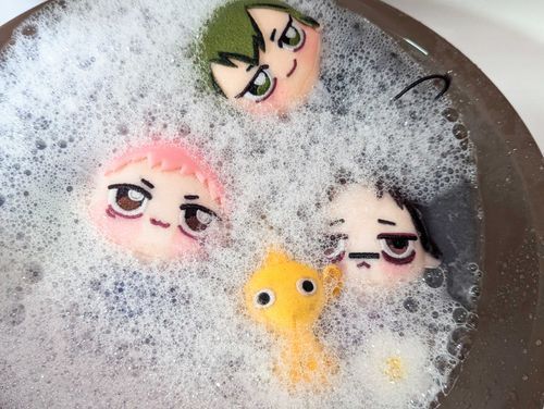 お風呂、気持いいっぴね！
旅の汚れを落とすっぴ