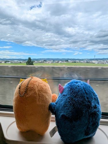 しんかんせんで出発だ〜！
おおー！はやいはやい✨️✨️