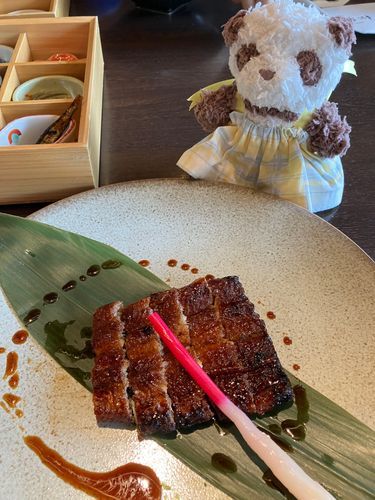 本日の美味しいもの3
地元の清流で身を引き締めた国産鰻の蒲焼
ゆりちゃん「どこかから『量が少ない!』って声が聞こえてきそうだけど、本日のボリューム料理じゃなくて、美味しいものだからね😉」