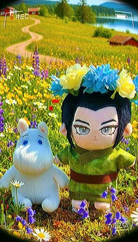 背景に人が写ってたのでAi加工。
ムーミン迎えたよ。あとムーミン用の花かんむりを、劉備に買ってしまった
