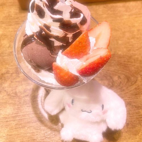 いちごとチョコレートのパフェだよ~~🍓