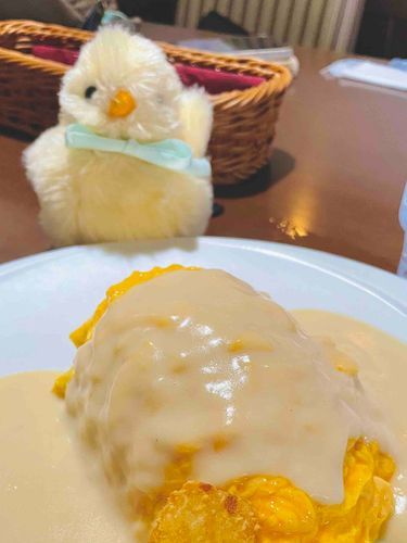 同じ色のオムライスだね