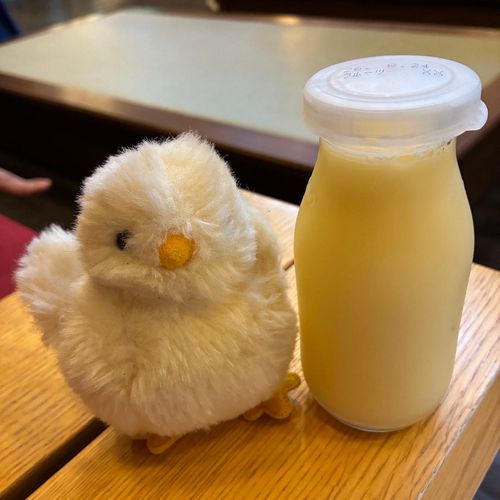 お風呂の後は牛乳だね