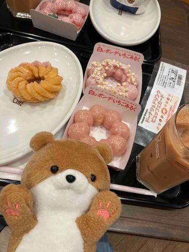ミスドの食べ放題に来ました！1回目のドーナツはコレ！さっそく新発売から食べていくんだよね〜