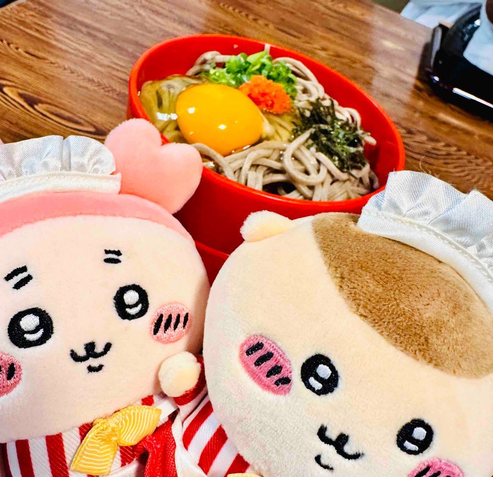 ここのお蕎麦はお汁が美味しいんだ！