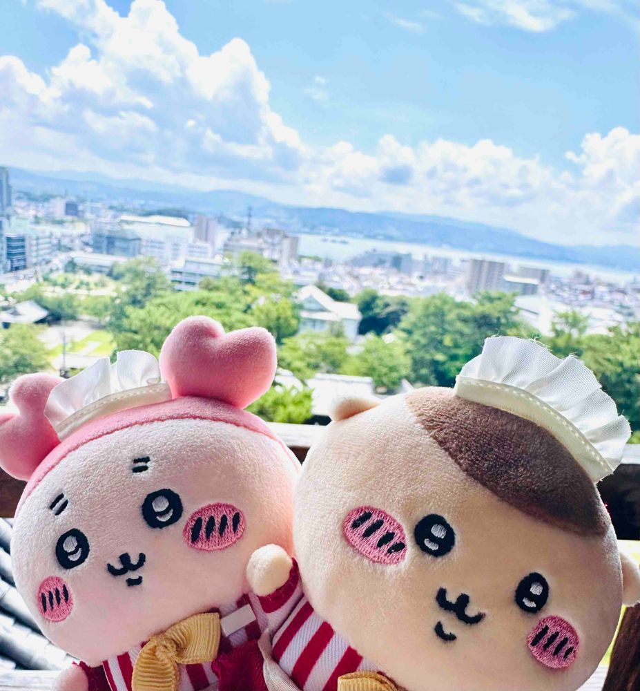松江城！天守閣は風が気持ちいいね！