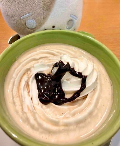 カフェモカのむ？よく混ぜて飲んでね