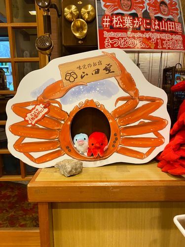鳥取のお宿
カニさんの中からこんにちわ