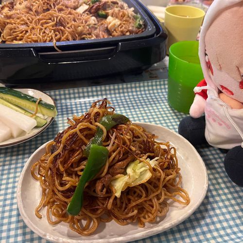 おうちで焼きそばパーティだよ！