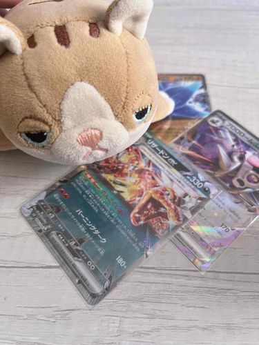 ほんたいからポケモンカードをもらったぞ！ぜんぶきらきらしててかっこいいな！