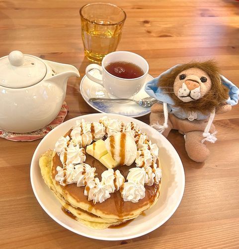 「マリアミカフェのパンケーキうまうま🥞✨✨✨」