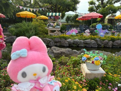 みて　みて〜
メロディと　クロミちゃんが　いるよ🌷