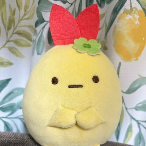 すみっコぐらし えびふらいのしっぽのぬいぐるみのはっきりさんです🍀たくさんのおともだちと一緒に暮らしています