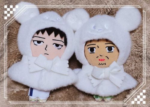 おそろいの白いふわふわ