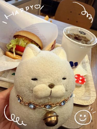 お参りしてあちこち行ってようやく休憩したにゃ☕️
都内だし、普段入らにゃいようなカフェ。。と思ってたにゃんけど、結局安心できるロゴに導かれるにゃ〜♪