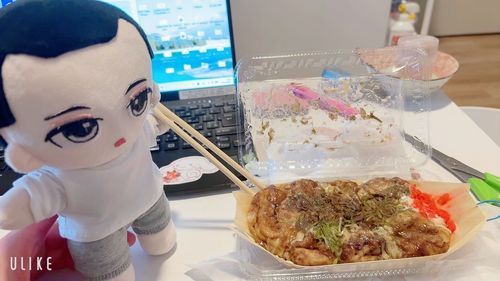  はぼにたこ焼きプレゼント🐙嬉しそう